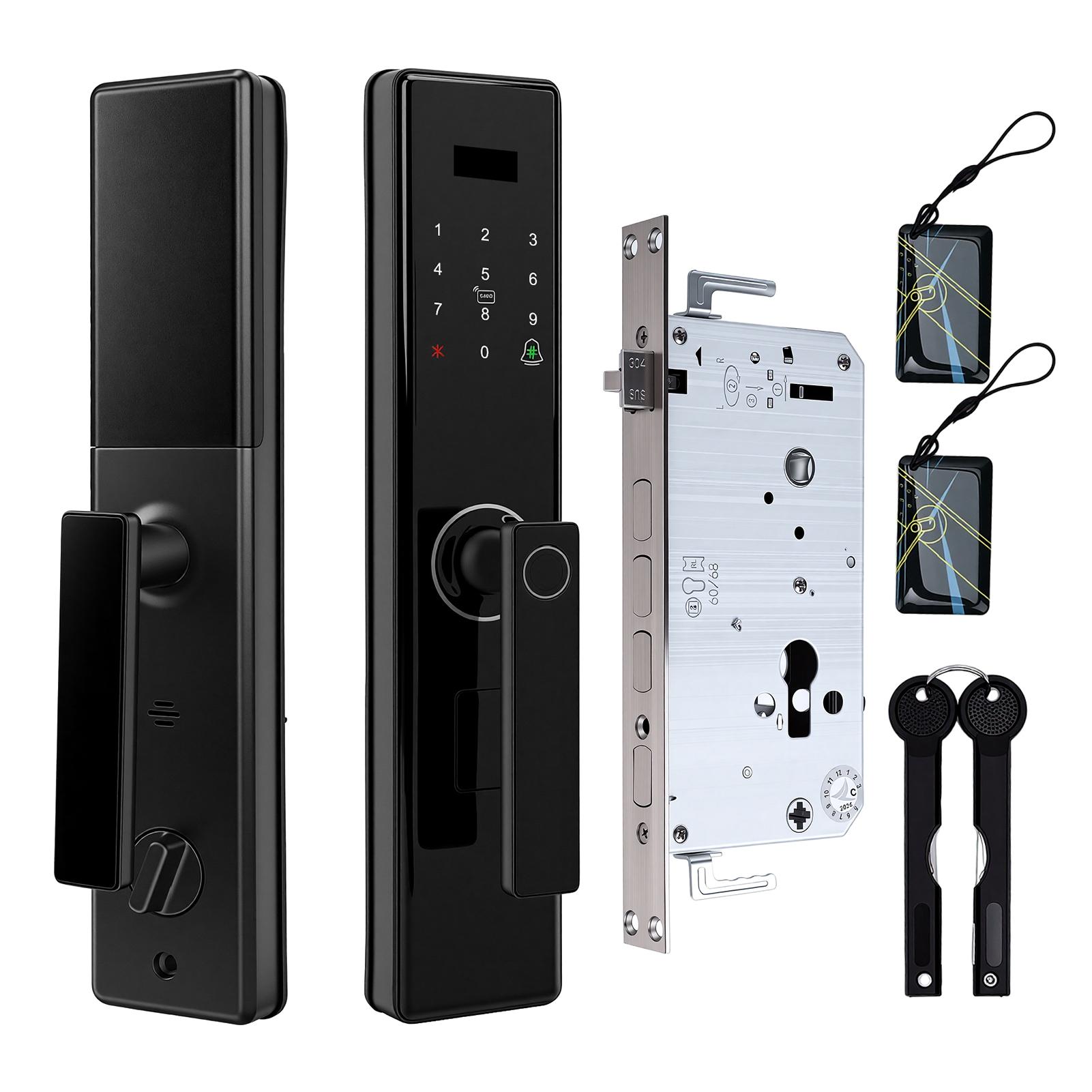 Door Smart Lock with Handle Fingerprint