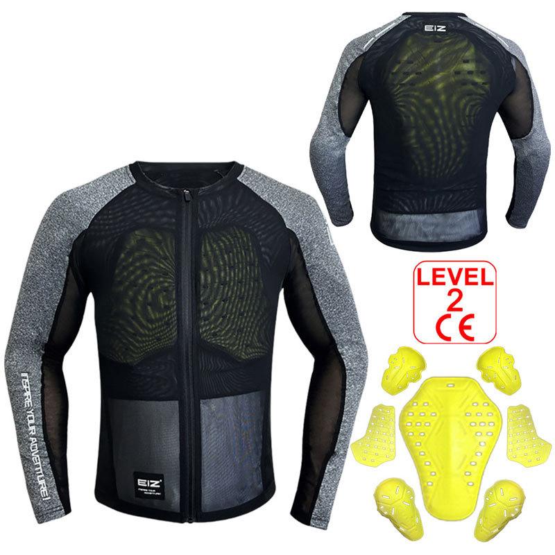 Men's Motorcycle Jacket Summer Breathable Motocross Body Armor Elastic Rider Racing Jacket Clothing CE Certified Protector Gear