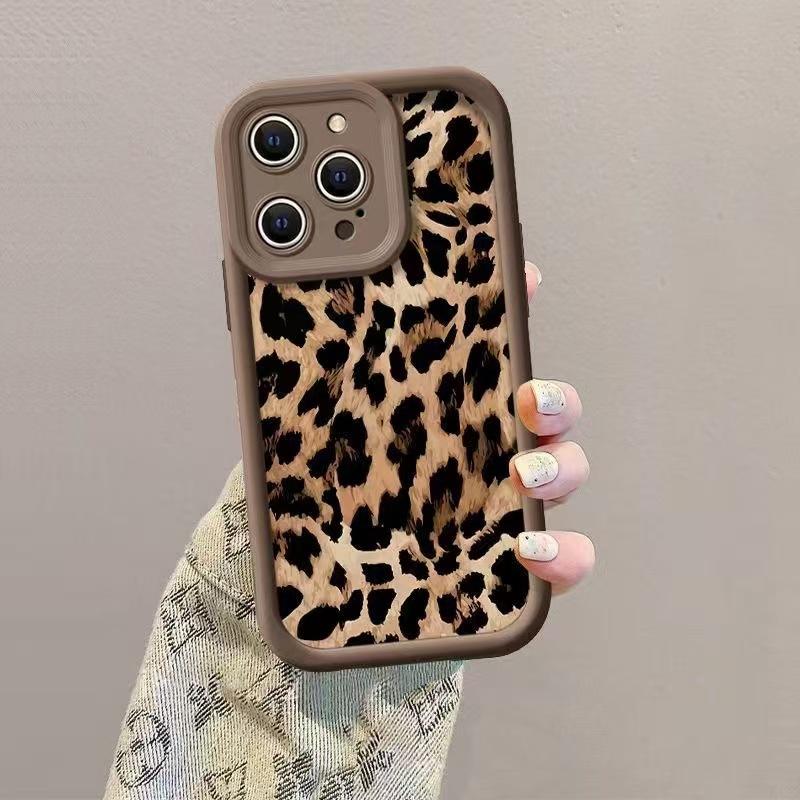 European and American style leopard print case for Apple iPhone 15 Pro, iPhone 17 Air, new 16-inch, premium 14-inch, popular online 13-inch models.