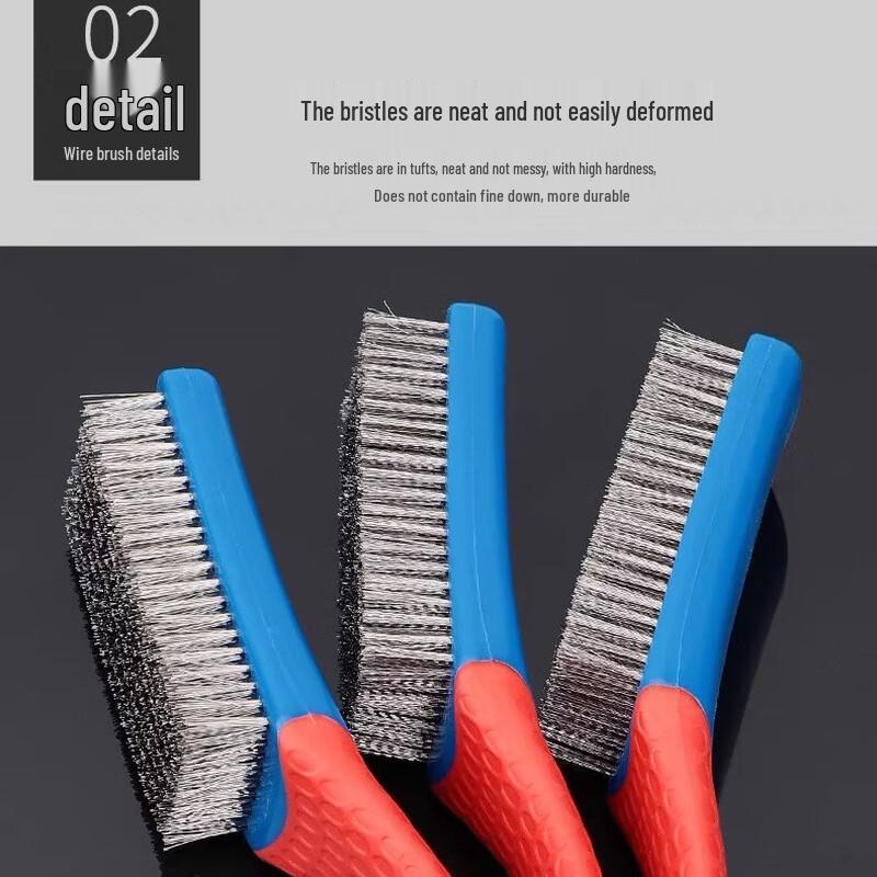 Abdo 8-reihige Drahtbürste aus 304 Edelstahl (2er-Pack)