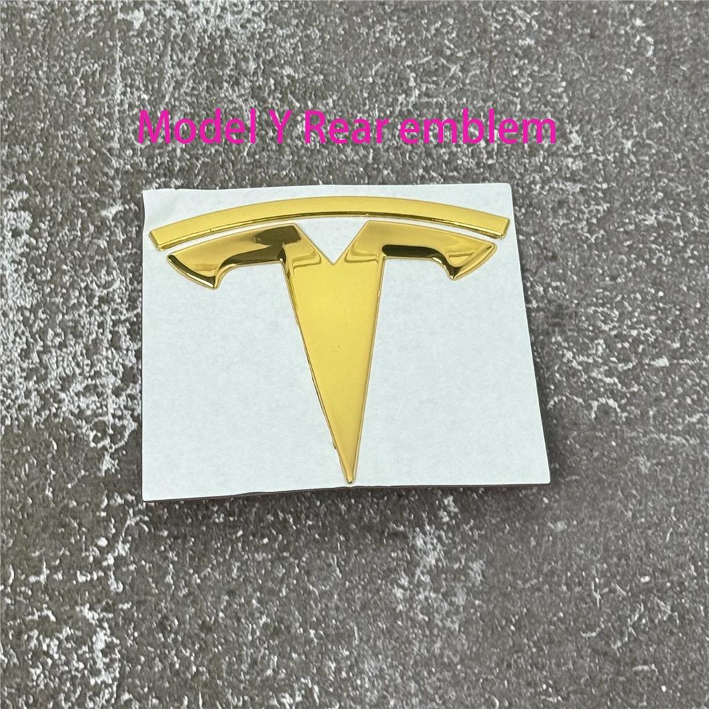 100% Authentic Tesla Model 3/Y Metal Logo Emblem - Front or Rear Trunk Replacement Kit Exterior Decoration Parts Car Accessory