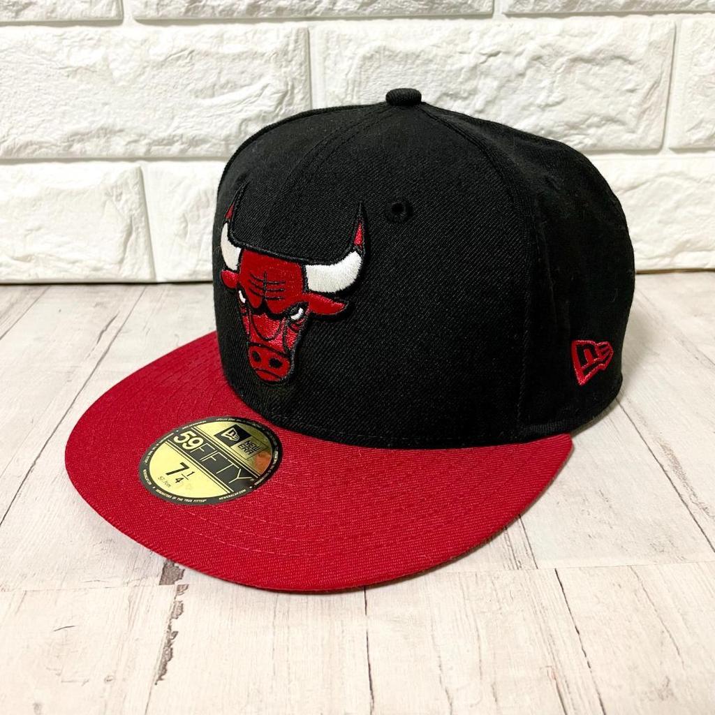 Used New Era Chicago Bulls NBA 9FIFTY Baseball Cap Black Red