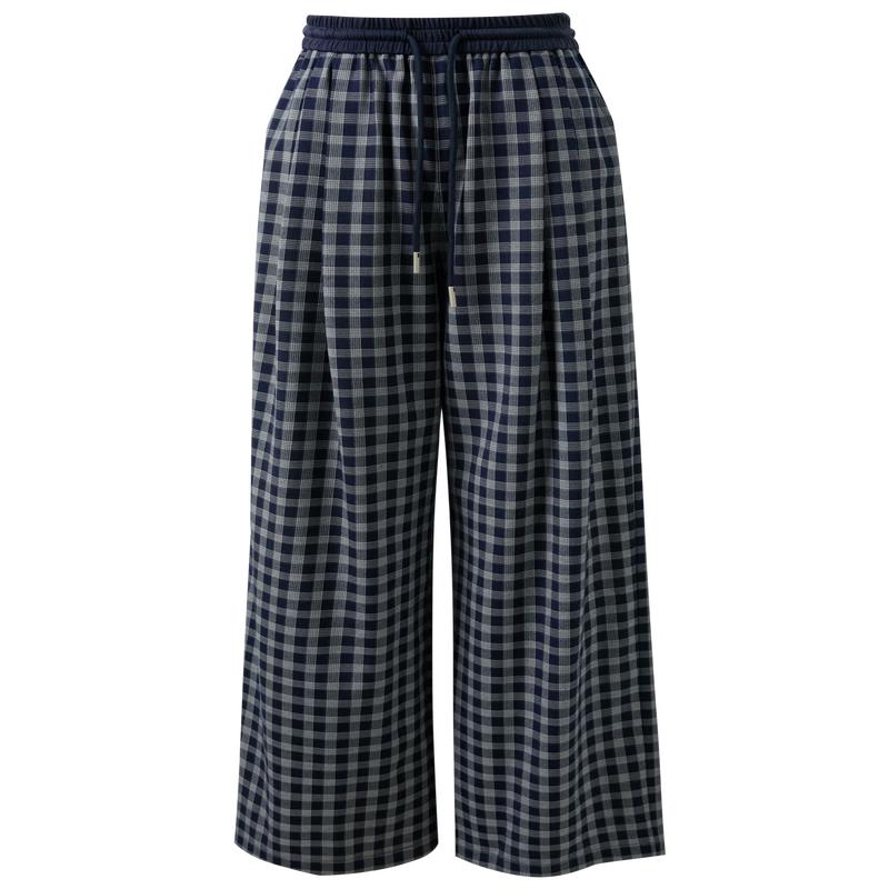 Sancai Women s 2026 Spring Plaid High-Waisted Trousers M