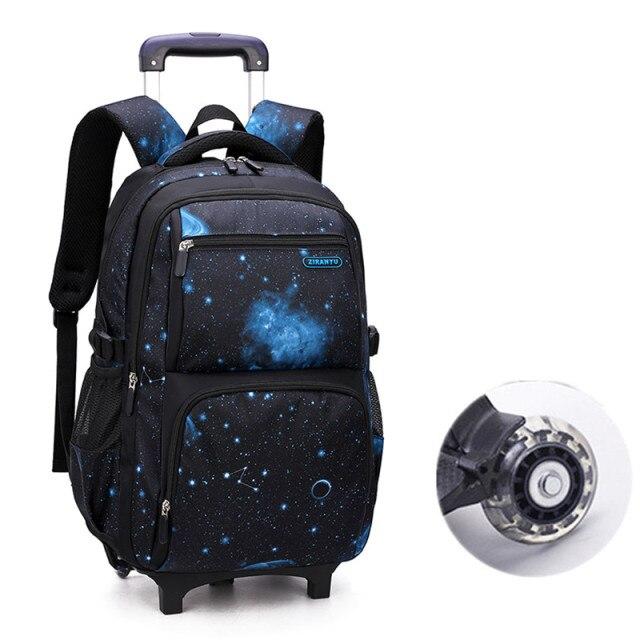 New 2 Wheels Travel Rolling Luggage Bag School Trolley Backpack for Boys Kid 'S Travel Backpack On Wheels School Backpacks Child
