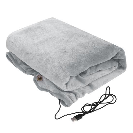 Electric Heating Blanket 5V Low Voltage USB Charging Quickly Heated Warm Shawl Winter Cape Pad Button Closure Throw Blanket