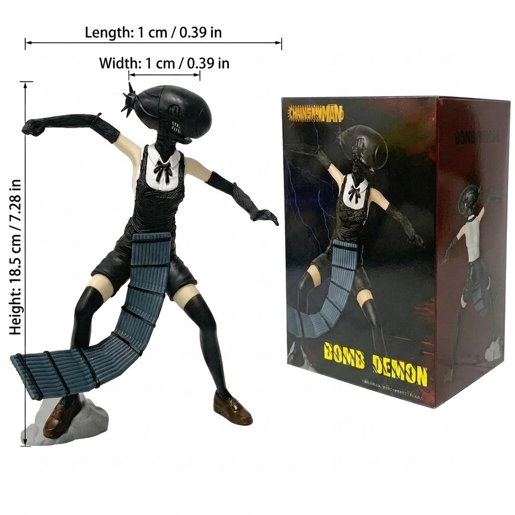 Chainsaw Man Reze Bomb Devil PVC Statue Figure Collectible Model A чёрный