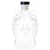 Elegant Wolf Head Liquor Decanter Clear Glassware Wine Bottle Bourbon Dispenser for Home Bar Decorative Accessory