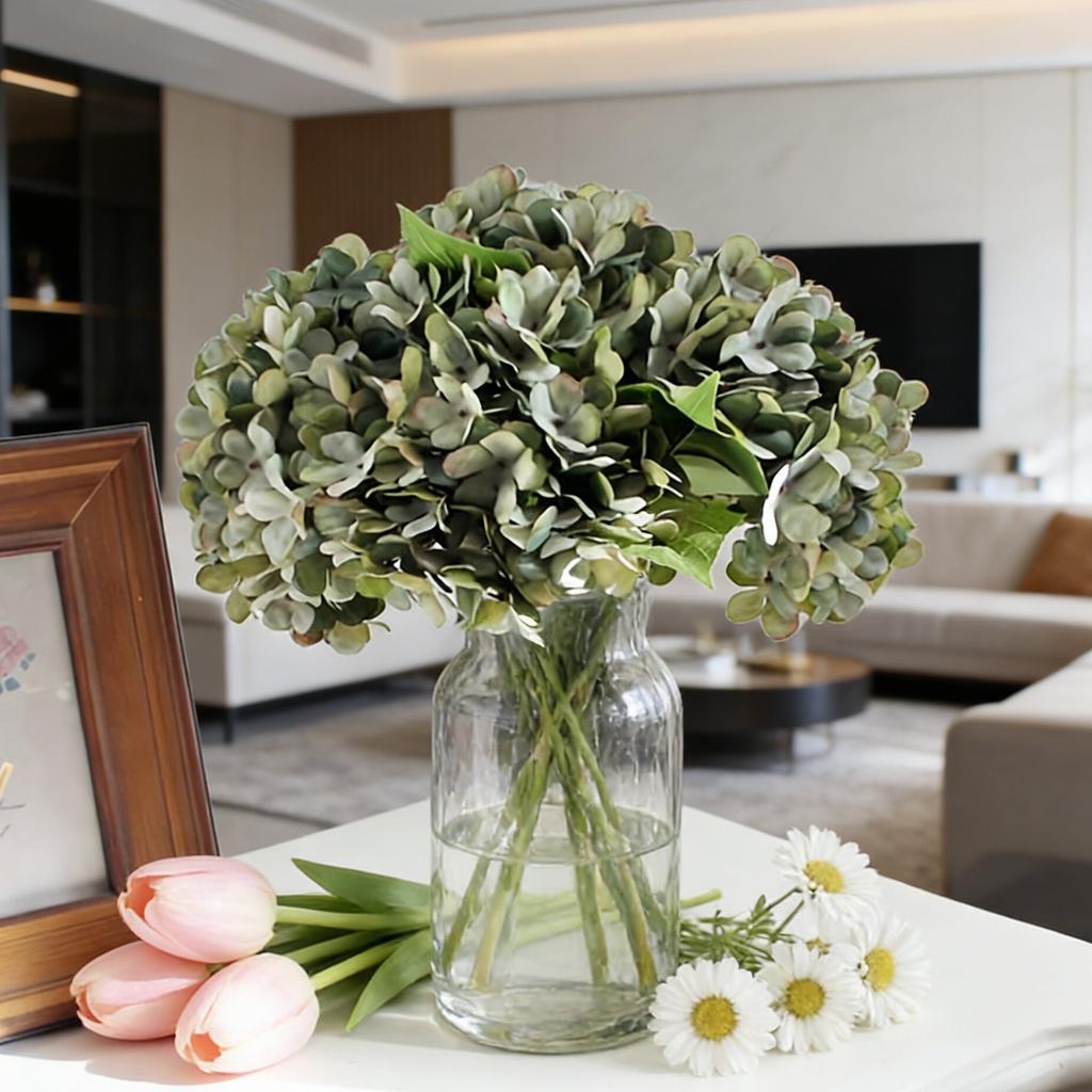 Artificial Flowers Hydrangea Silk Home Room Vase Table Accessories Festival Wedding Wreath Diy Gifts Bridal Bouquet Prop Decora