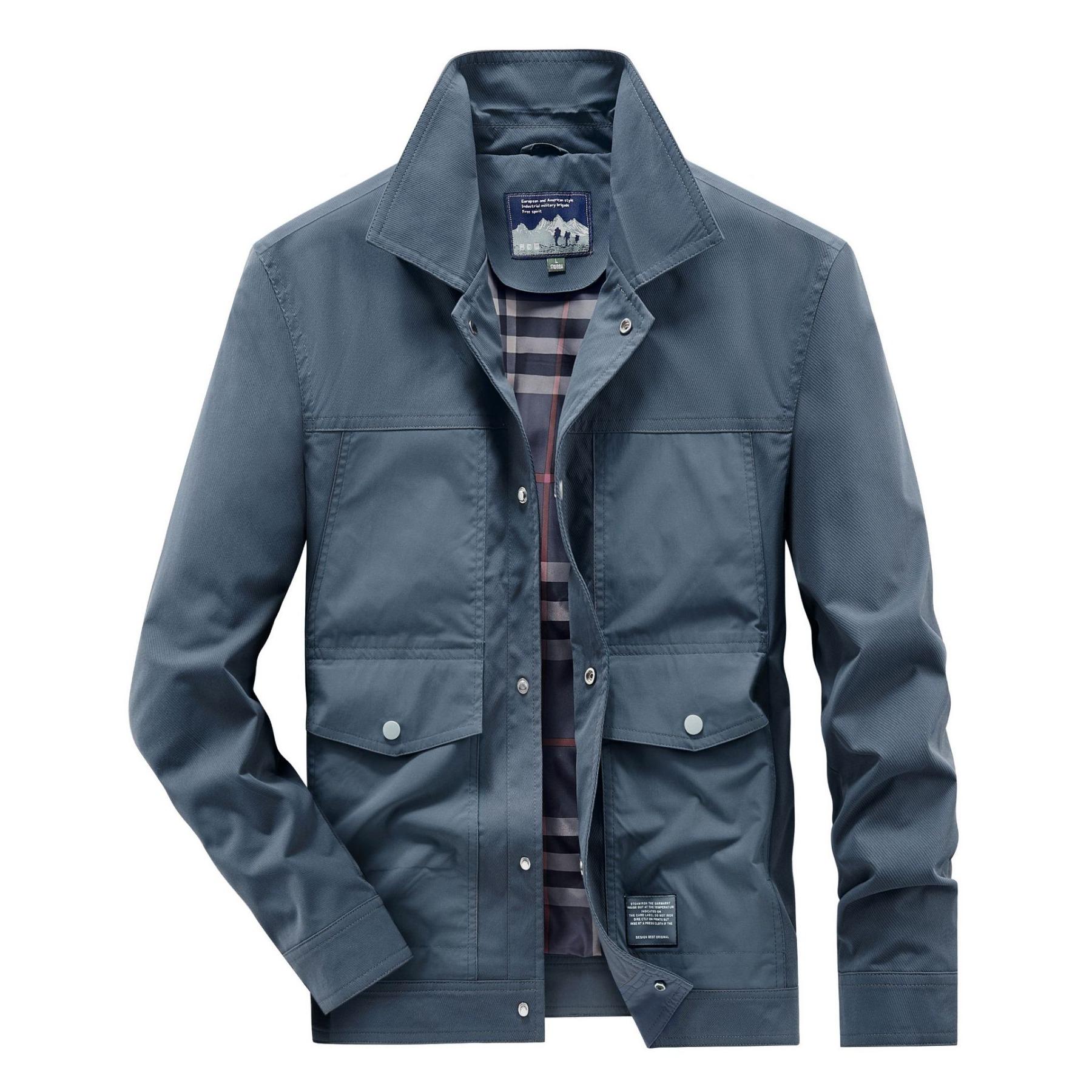 

Осенняя новая куртка мужская большого размера пальто топы мужские комбинезоны многосумочные ретро топы рубашки куртки для мужчин 5XL