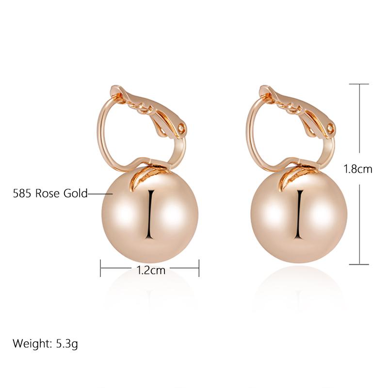 Kinel Rose Gold Color Ball Drop Earrings For Women Minimalist Design Trend Jewelry