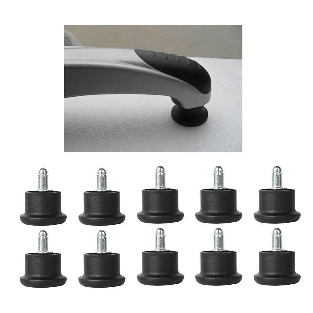Bell Glides Replacement, Office Chair Swivel Caster Wheels to Fixed Stationary Castors, Low Profile