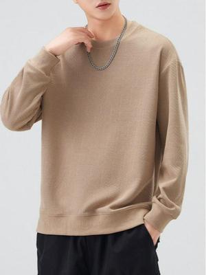 Sweat à capuche unisexe tendance 2025 - Poids lourd, col rond, coupe ample, manches longues, vêtements de sport pour le printemps/l'automne