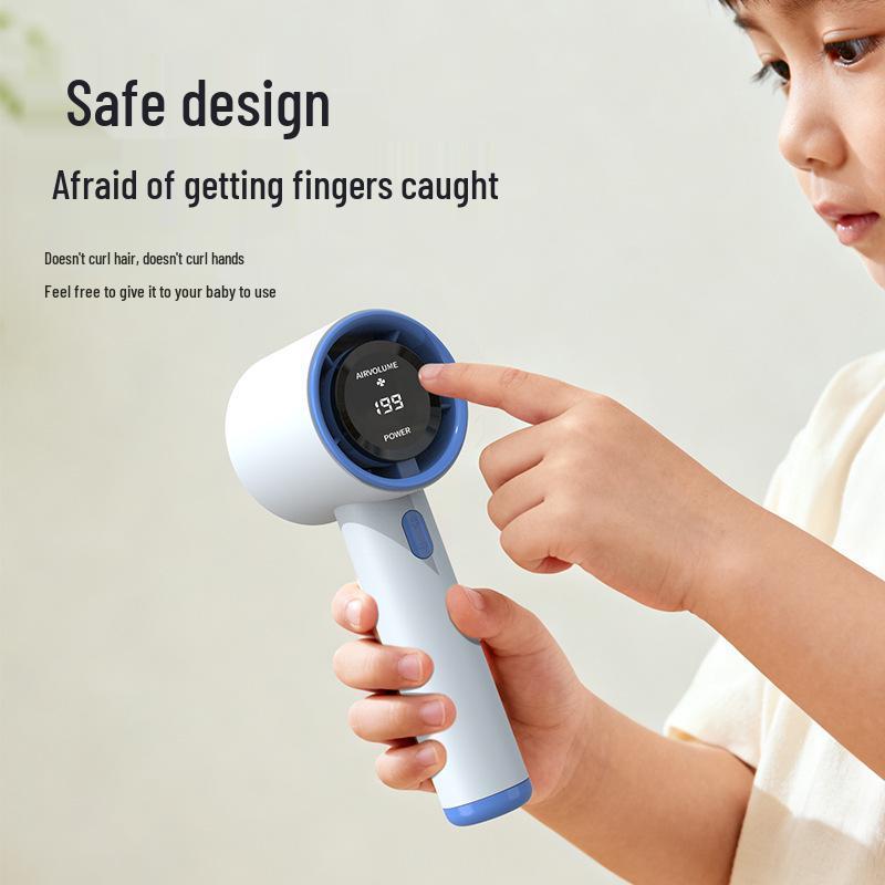 2026 Southeast Asia High-Speed Portable Handheld Mini Fan with USB Charging & Digital Display