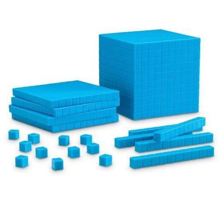 Kit de démarrage Base Ten en plastique - Learning Resources - 100 unités - Durable - Éducatif - Enfant