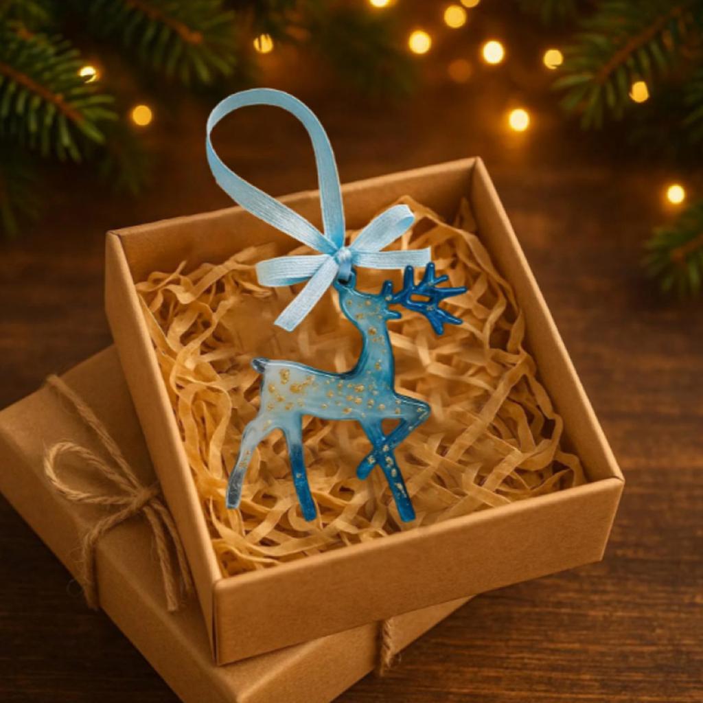 Vánoční akrylová vánoční ozdoba, Krásný modrý klidný tvar, Speciální vánoční ozdoby, Vhodné jako dárky pro přátele a spolužáky