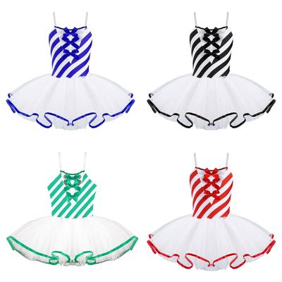 Kinder Mädchen Candy Cane Mrs Santa Claus Kostüm Weihnachten Tanz Figur Eislaufen Tutu Kleid Trikot Dancewear