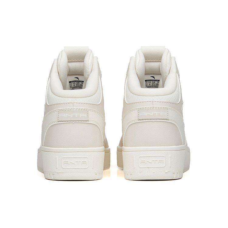 Anta Slip Resistant Abrasion Resistant High Top Skateboard Shoes Women's Gray White 922238013-2