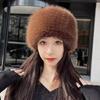 Warm Fisherman Cap Ear Protection Basin Sun Cap Outdoor Plush Bucket Hat  for Women