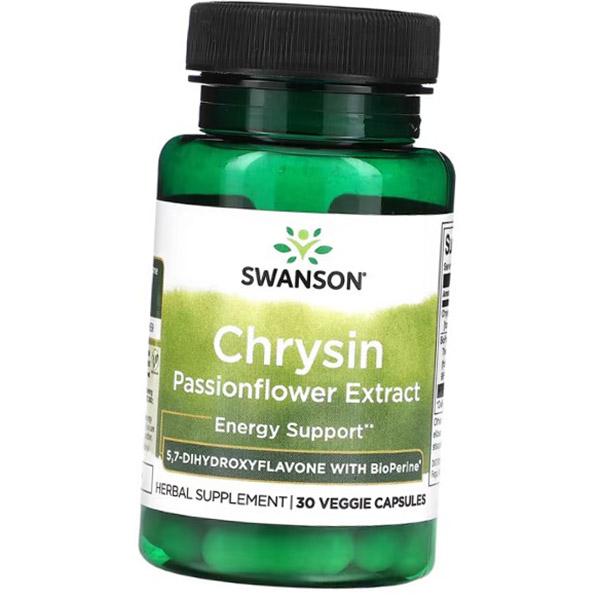 Экстракт страстоцвета хризина, Chrysin Passionflower Extract, Swanson  30вегкапс (71280354)