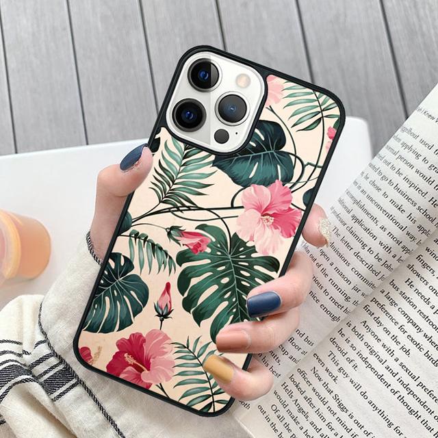 Tropical leaves Phone Case For iPhone 17 Air 16 pro max 15 14 plus 12 13 Soft Bumper Shell Cover coque