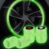 12ks Luminous Car Univerzálne čiapočky ventilov pneumatík Zlepšená viditeľnosť Jednoduchá inštalácia Univerzálne Fluorescentné čiapky ventilov pneumatík Exteriér auta