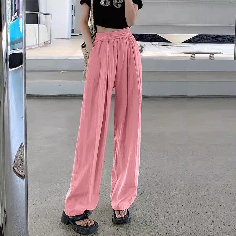 

Ice Silk Wide-Leg Pants: Women s High-Waisted, Loose, and Comfy Summer Essentials 3XL 145-160 jin
