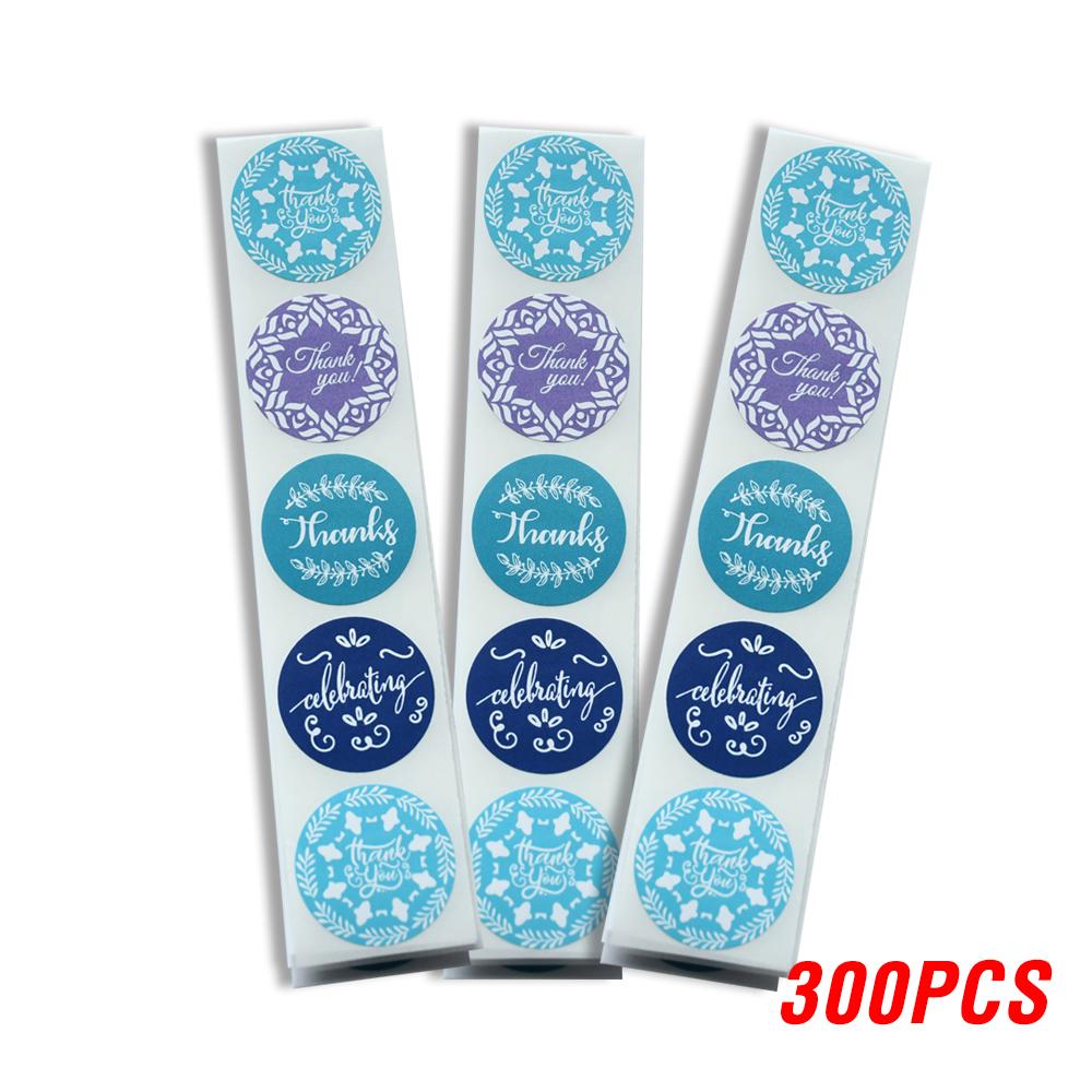 100-500pcs 4 Types Floral Thank You Sticker For Seal Label Scrapbooking Christmas Sticker Decoration Sticker Stationery Sticke
