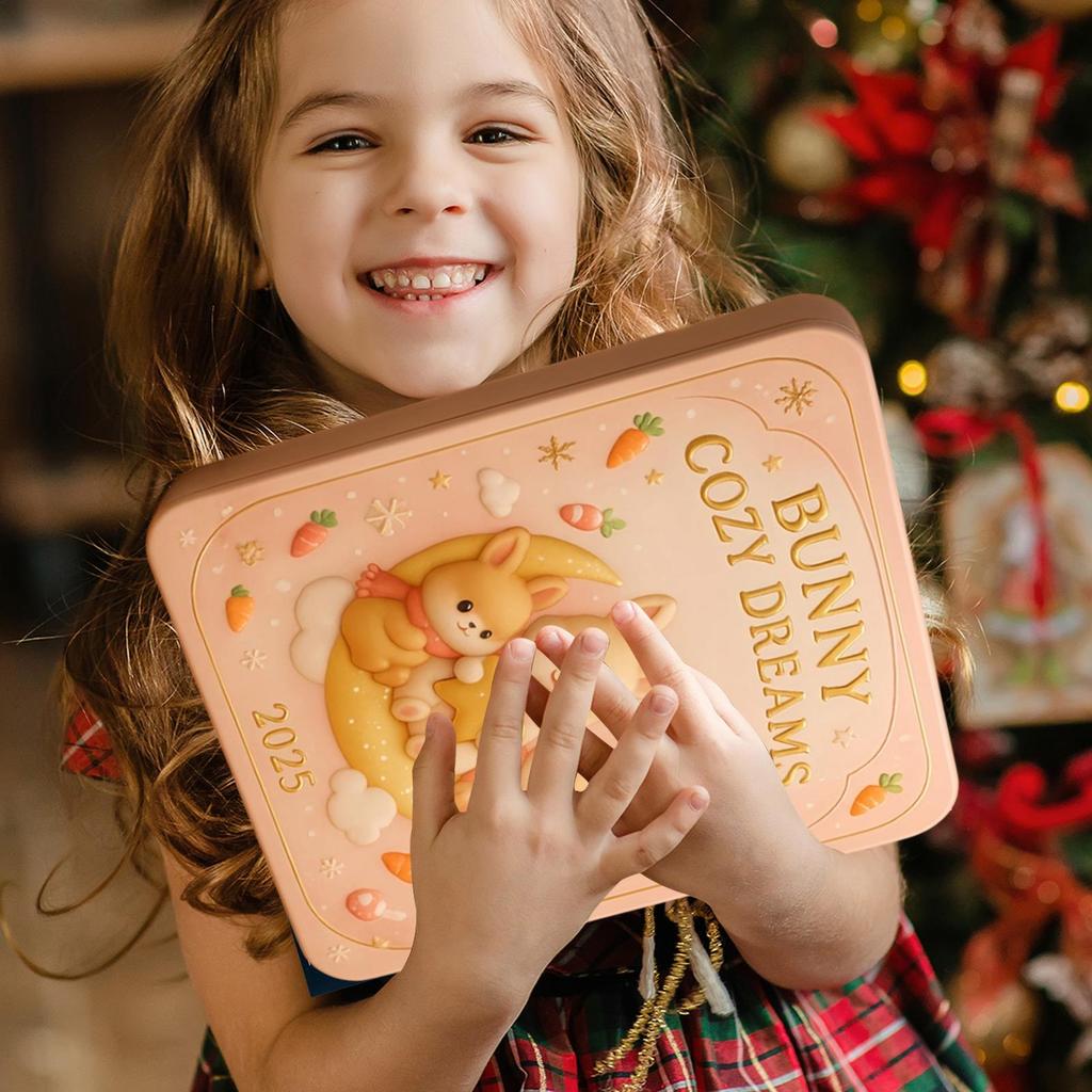 Weihnachtshase Ornament Countdown Acryl 2D Flach Tagesdeko Countdown Bis Weihnachten Hasenkalender für Kinder Kleinkinder Teenager Erwachsene