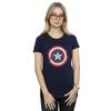 Marvel Womens/Ladies Captain America Civil War Distressed Shield Cotton T-Shirt