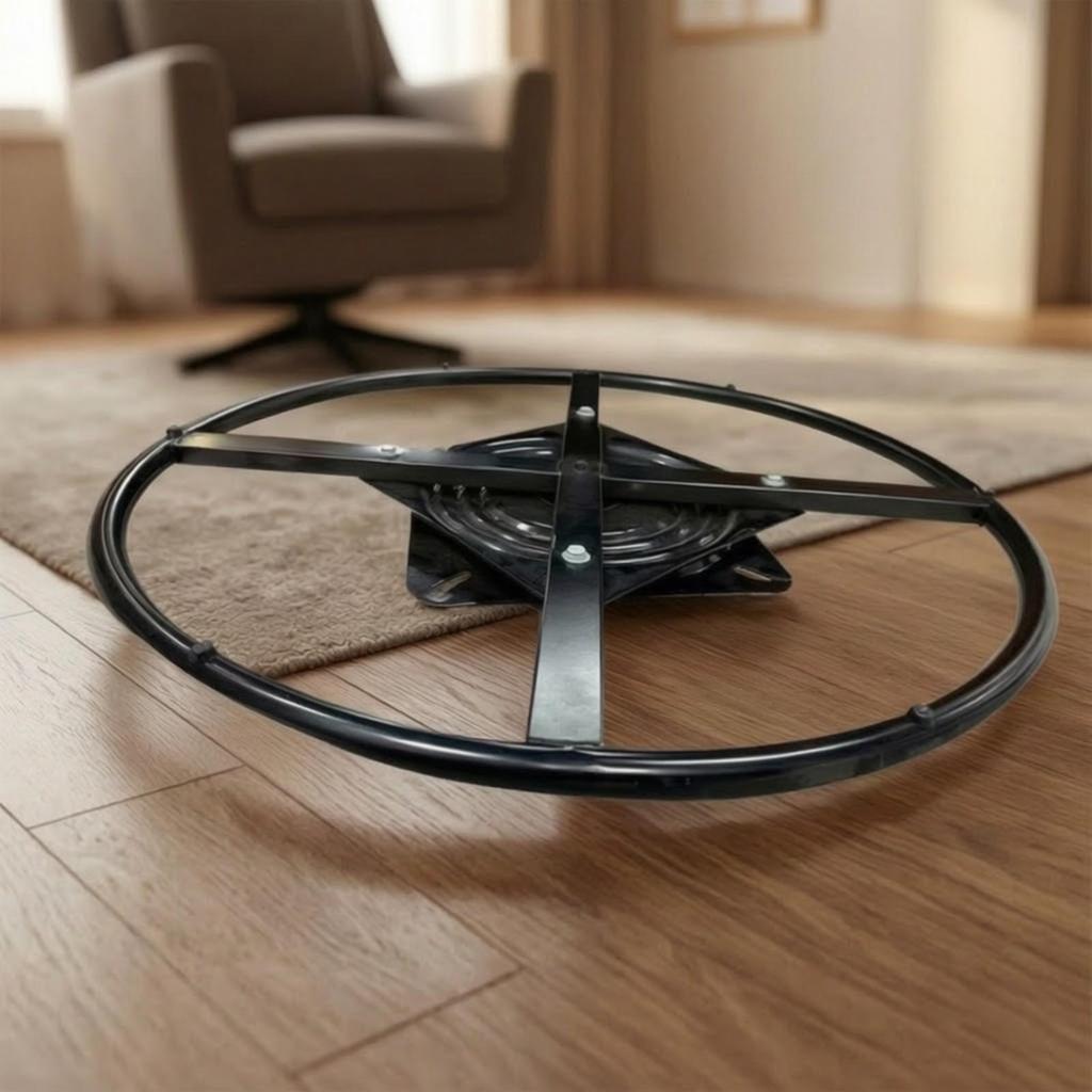Furniture Swivel Base with Steel Loop Frame Smooth Rotation Turntable