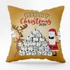 Christmas Abstract Santa Claus Pattern Print Home Decorative Cushion Cover Living Room Sofa Pillowcase