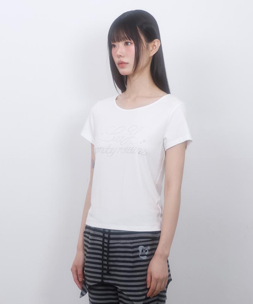 LMR Hot Fix Cutout Short Sleeve T-Shirt White