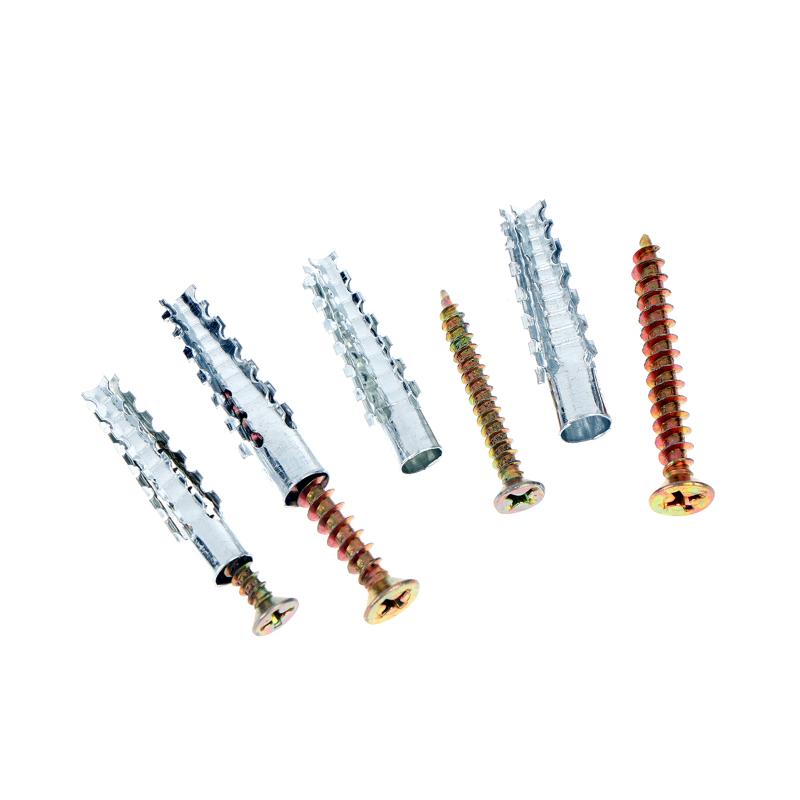 Tubo de Expansión M6/8 Para Paredes Huecas Kit de Tornillos de Expansión Metálicos Tornillos Autorroscantes Tapón de Perforación para Tubos Pernos de Fijación Anclajes