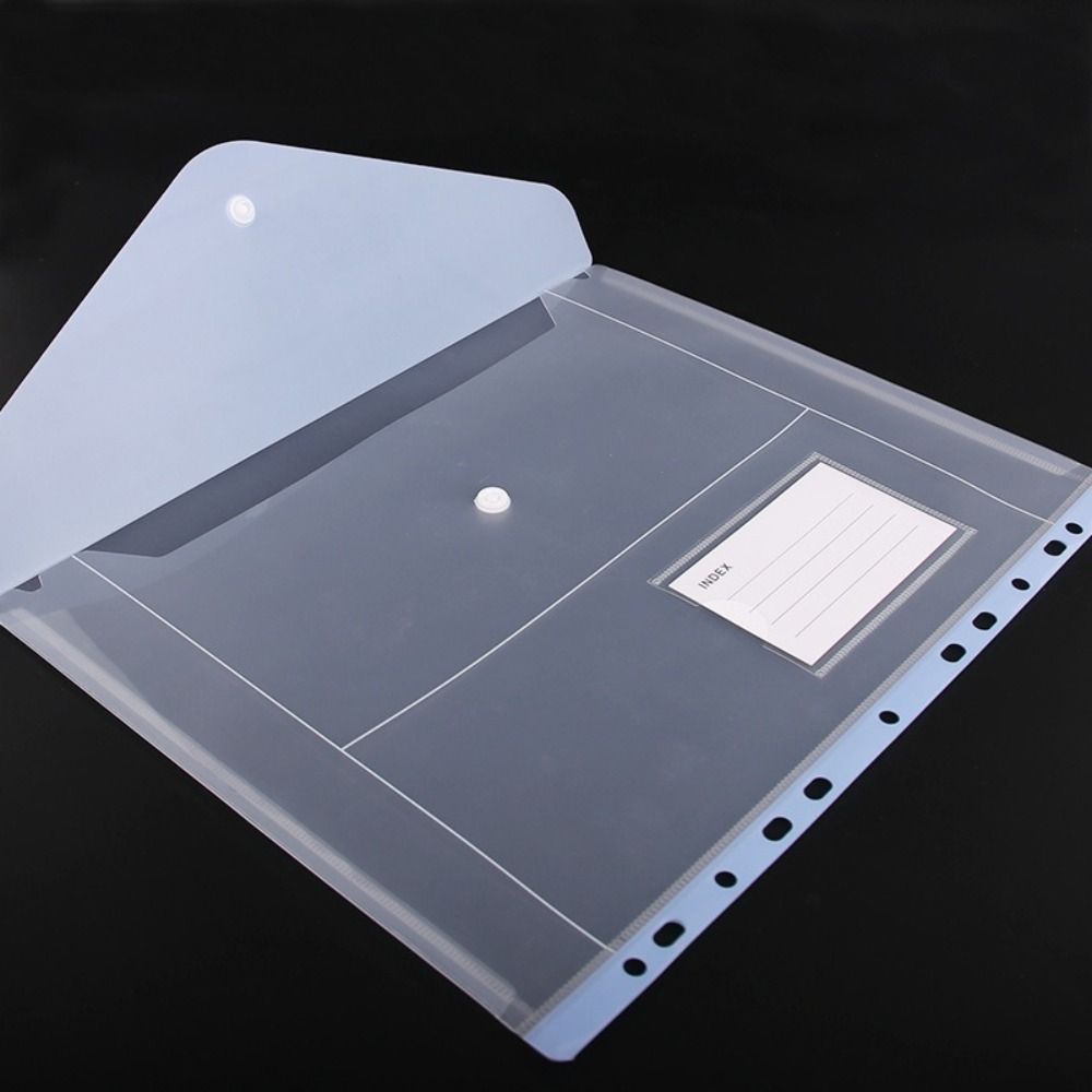 6 Pcs A4 Binder Pocket Plastic Label Loose-Leaf Perfect Punched Pockets School