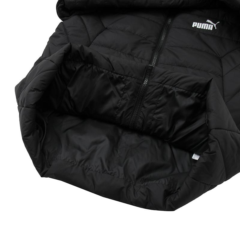 PUMA Solid Color Windproof Warm Hooded Jacket Padded Coat Women's Black