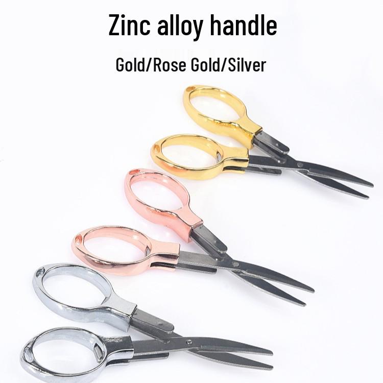 Lightweight Stainless Steel Folding Fishing Scissors - Multi-functional, Eight-Shaped, Convenient for Travel