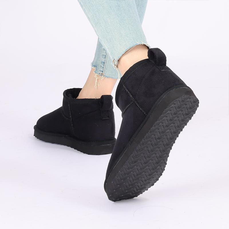 Fashion Smile New Women's Snow Boots Winter Simple Casual Solid Color Cotton Shoes Low-cut Thin Sole Thermal Shoes Gift Boots for Ladies