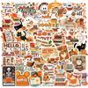 50 Cartoon Autumn Season Nerd Doodle Stickers Decorative Guitar Notebook Suitcase DIY Waterproof