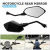 2Pcs Motorcycle Rear View Mirror 8MM Handlebar End Rearview Mirror Back Side View for Motorcycle Bike Scooter