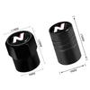 4Pcs/Set Car Wheel Tire Valve Caps Metal Stem Cover For Hyundai N Line i10 i20 i30 Sonata Tucson WNSH3 Azera Elantra Veloster Kona