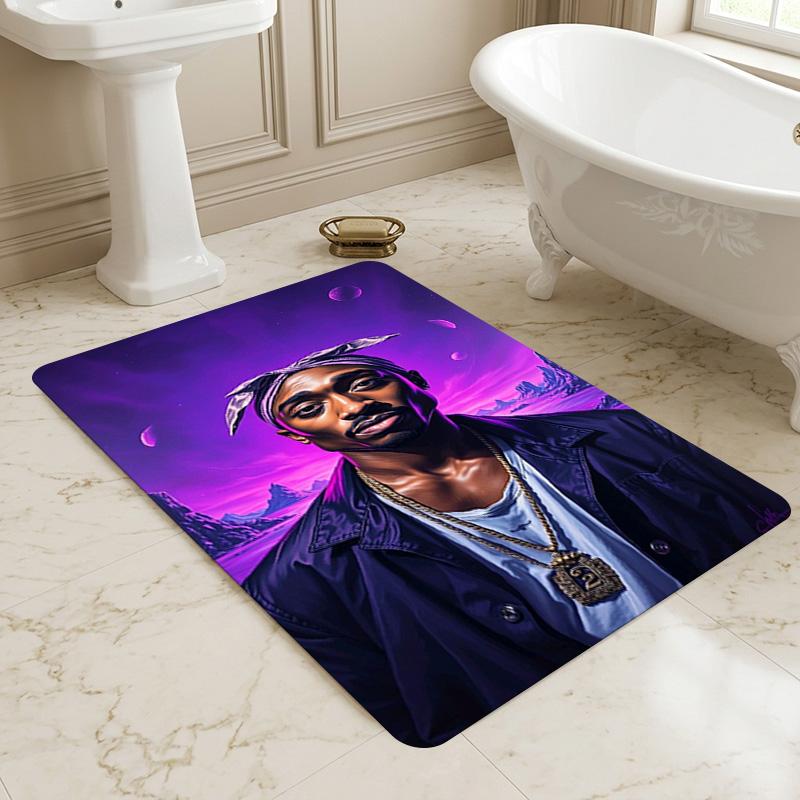 Tupac Artwork Living Room Non-Slip Area Rug Soft Carpet for Bedroom Game Playroom Sofa Office Home Decor Doormat Christmas Gift C9211174