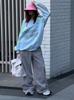Y2k Dopamine Outfit Fashionable Personality Street High-end Sense Printed Letter Hoodie Patchwork Long Pants Two-piece Set Sport
