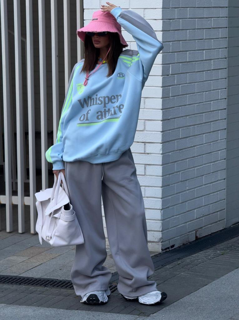 Y2k Dopamine Outfit Fashionable Personality Street High-end Sense Printed Letter Hoodie Patchwork Long Pants Two-piece Set Sport