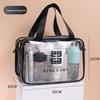 Women's Large Waterproof Transparent Makeup and Toiletry Bag - Wet/Dry Separation, Portable for Travel