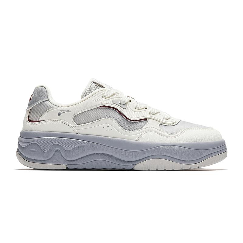 Anta Seaweed 2.0 Comfortable Trendy Wear-Resistant Non-Slip Low-Top Skate Shoes Men Sneaker White Gray 912528011-4