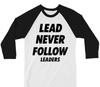 Lead Never Follow Leaders 3D Gedrucktes Unisex Lässiges T-Shirt Harajuku Rundhals Langarm Oberteil Kleidung Herren T-Shirts Streetwear