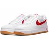Nike Air Force 1 Low Color of the Month - White University Red Unisex Sneakers Gum-Yellow DJ3911-102