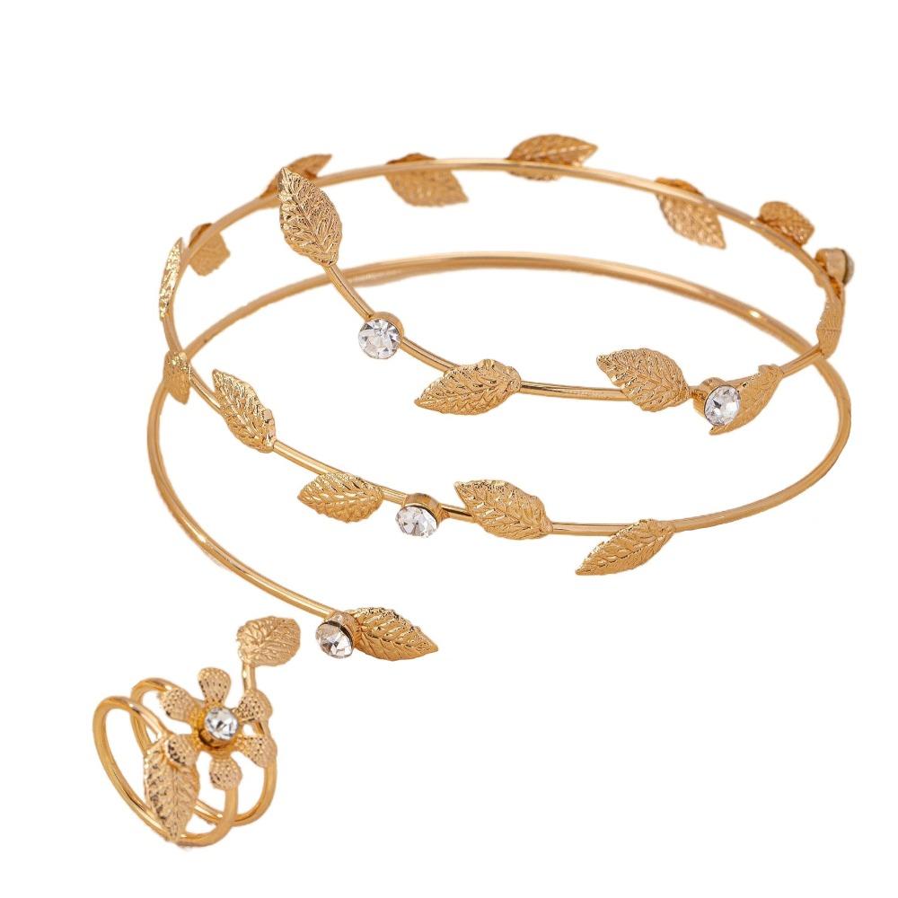 Metal Wide Open Bangle Multi Style Flower Bracelet Stylish Opening Arm Bracelet  Hand Jewelry