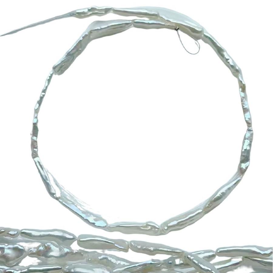 Cost-Effective Baroque Long Pearl Necklace with Natural Freshwater Biwa Pearls