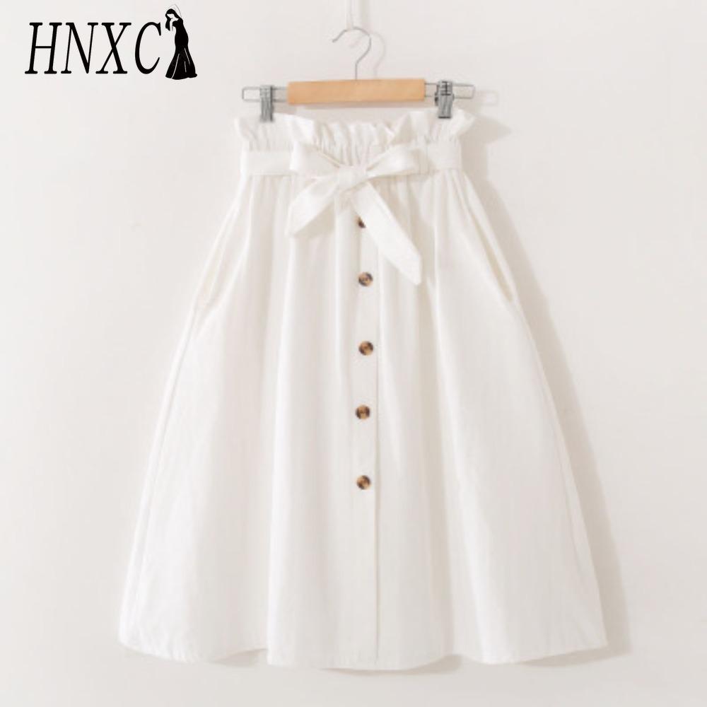 

HNXC Женская Модная Повседневная Летняя Весенняя Юбка one size белый